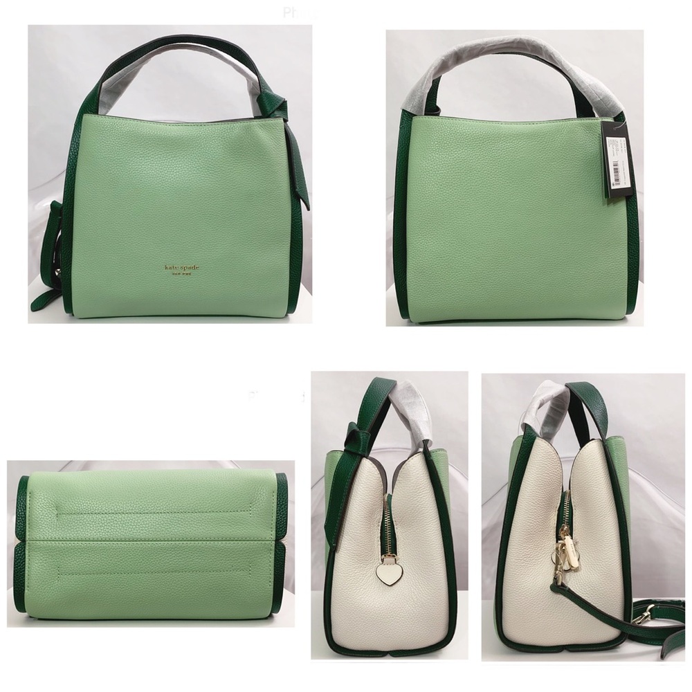 NWT Kate Spade ♠️ KNOTT Medium Colorblock Soft Pebble Leather Handbag - Picture 2 of 13